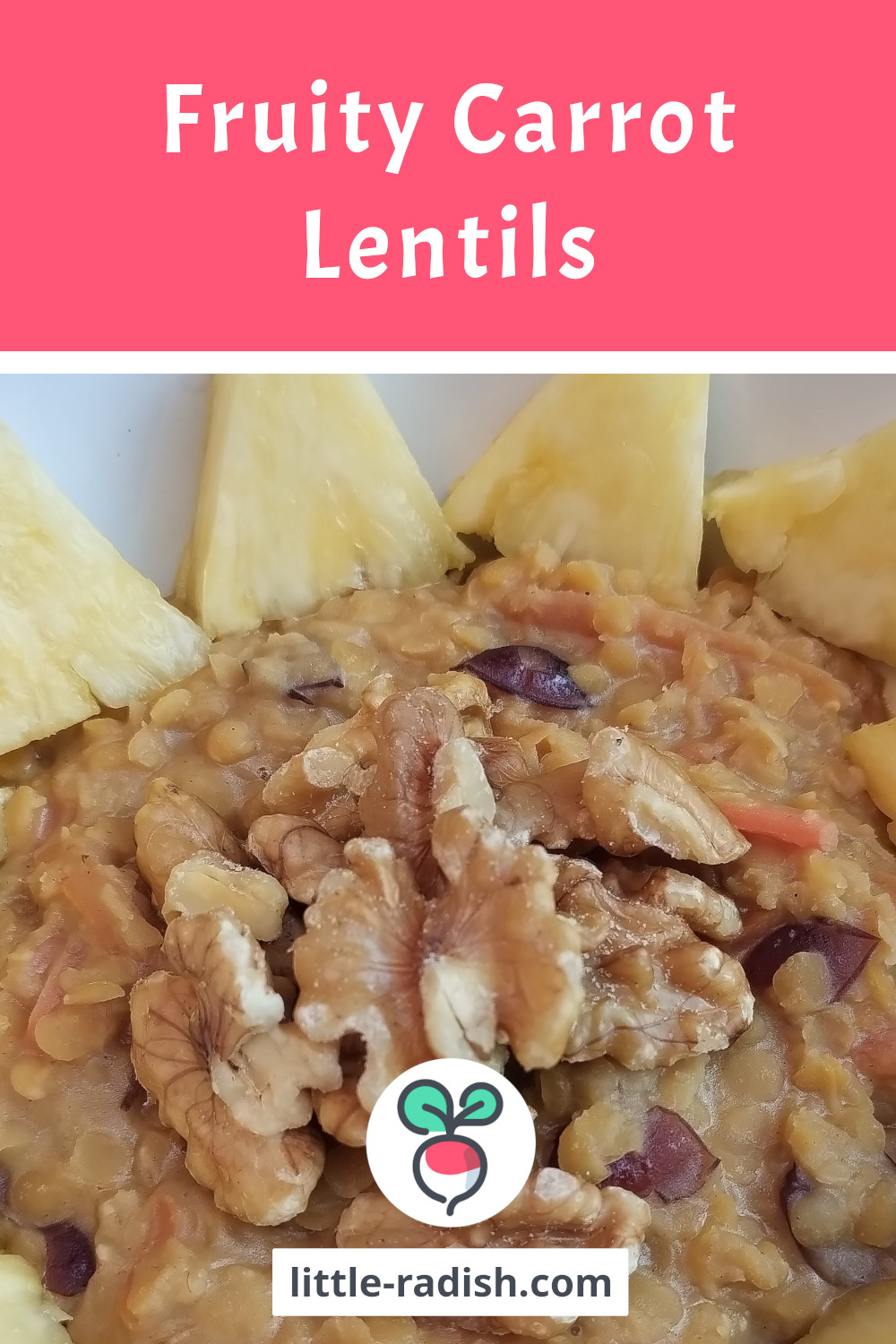 Fruity carrot lentils